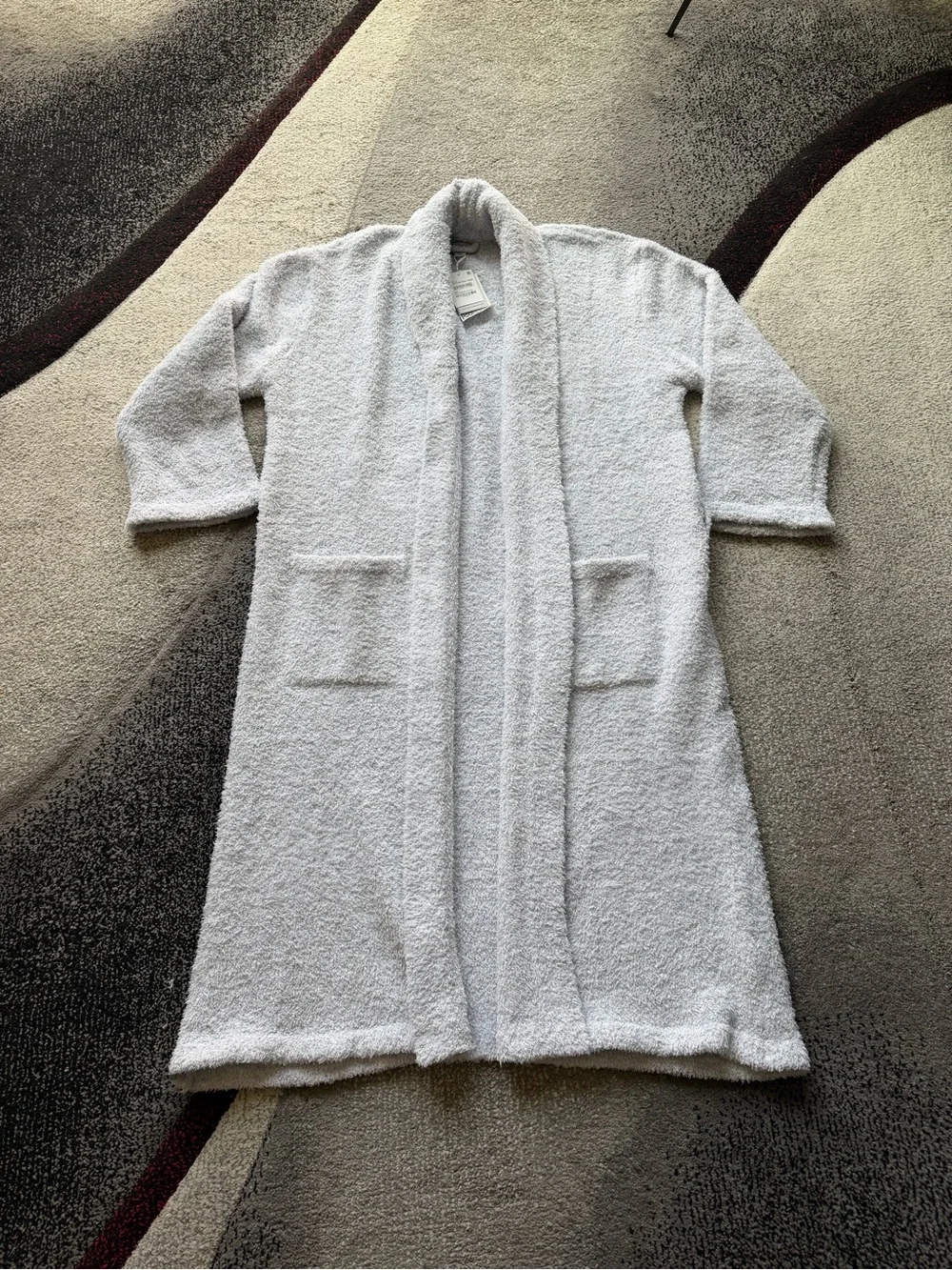 Barefoot Dreams Cozy Chic Ocean White Plush Robe